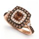 Chocolate Crystals Ring Copper and zinc alloy